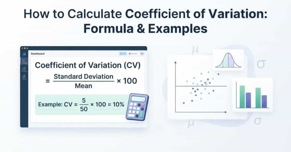 How to calculate coefficient of variation using mean and standard deviation